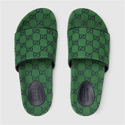 gucci green slide|Gucci slides clearance.